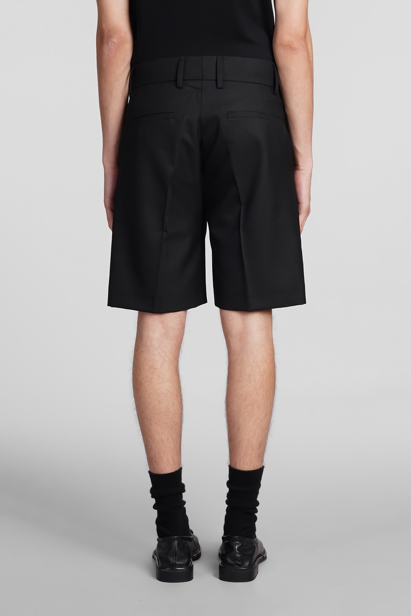 Shop Séfr Shorts In Black Polyester