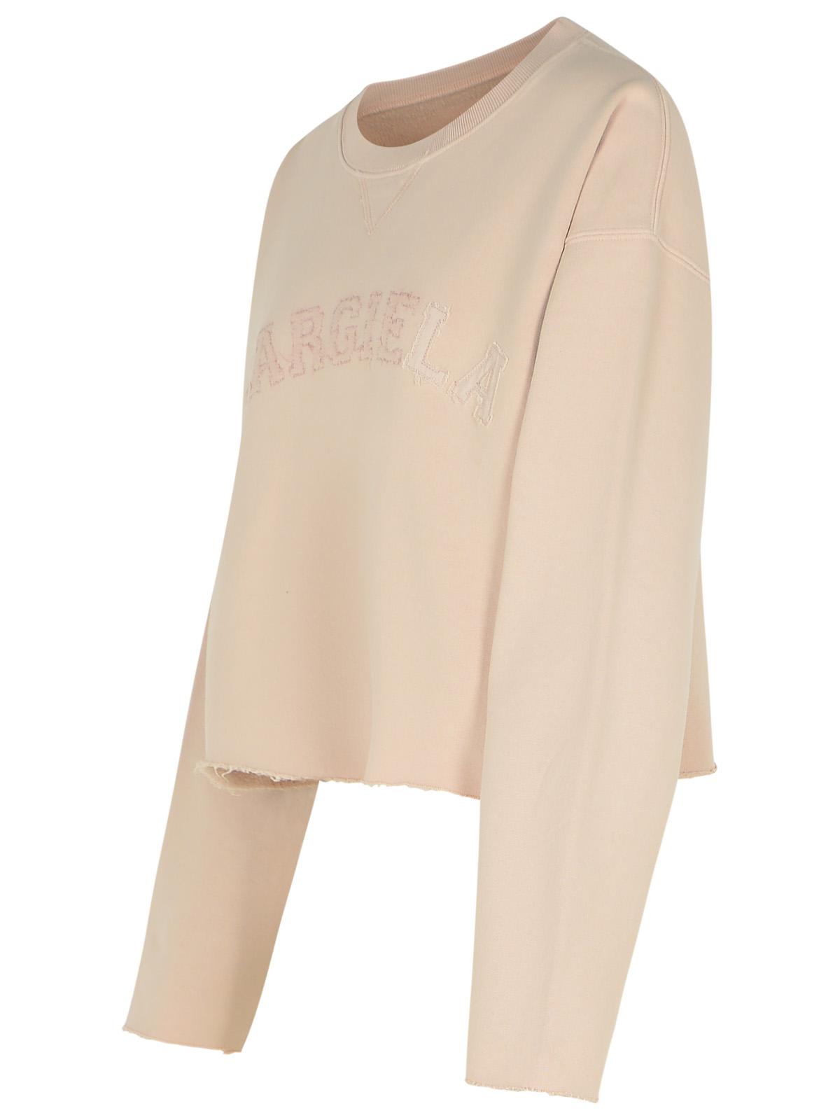 Shop Maison Margiela Reverse Cotton Sweatshirt Nude