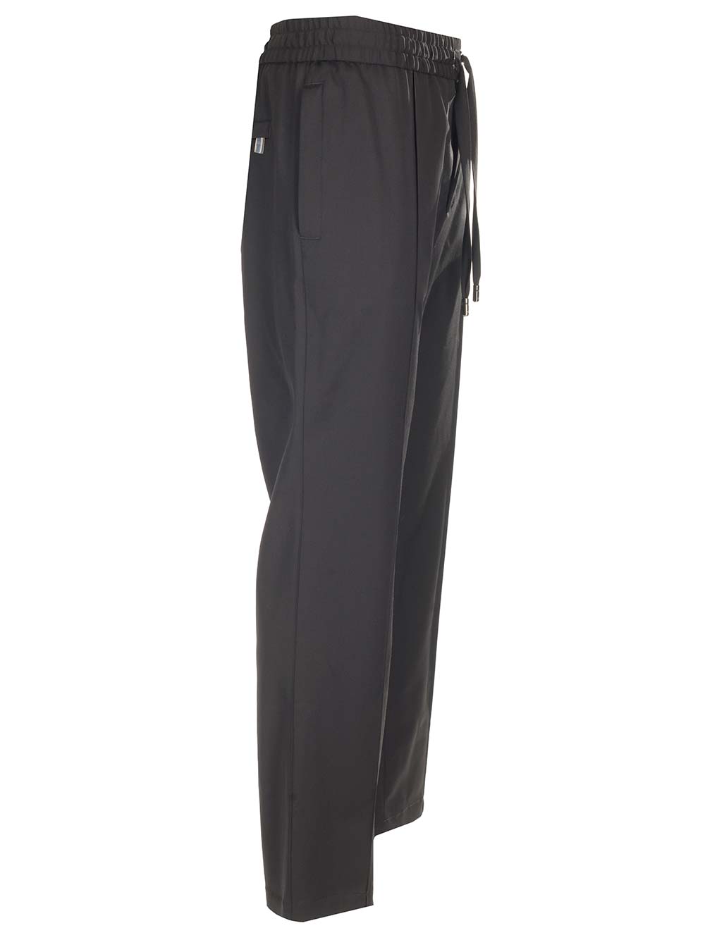 Shop Dolce & Gabbana Elastic Waist Tailored Trousers In Black