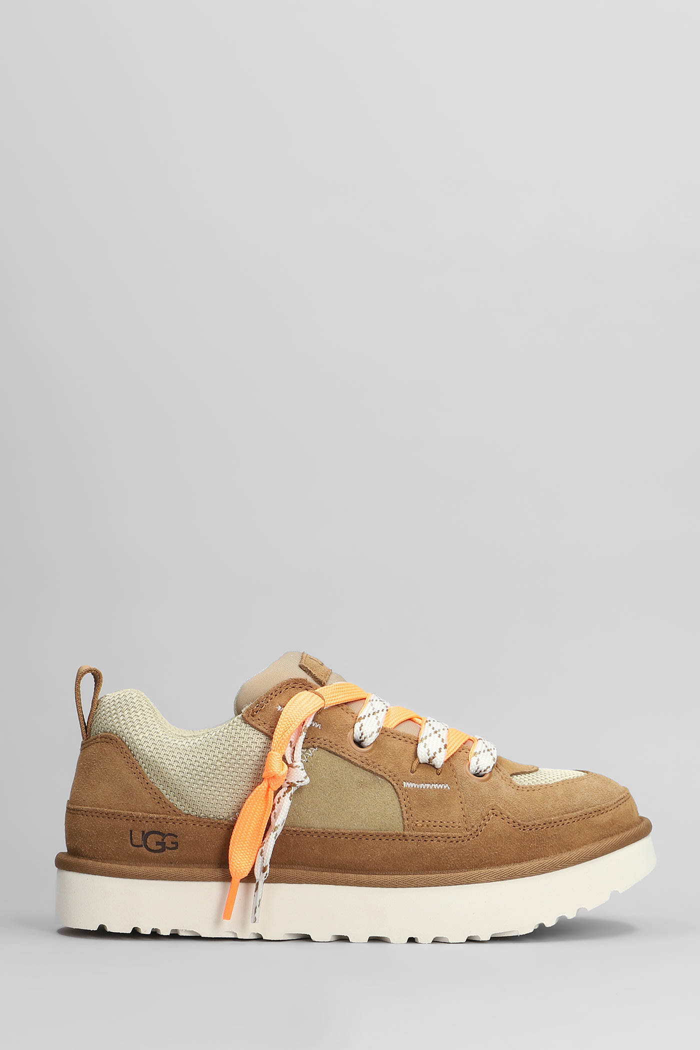 Ugg Lo Lowmel Sneakers In Leather Color Suede And Fabric