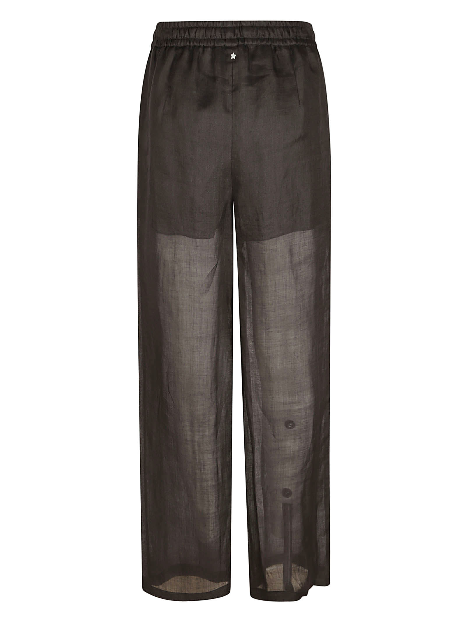 Shop Lorena Antoniazzi Straight Laced Trousers In Black