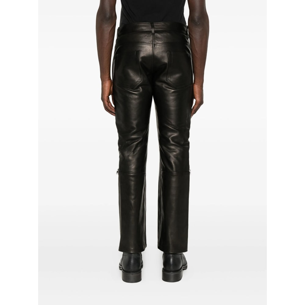 Rick Owens Leather Pant In Black