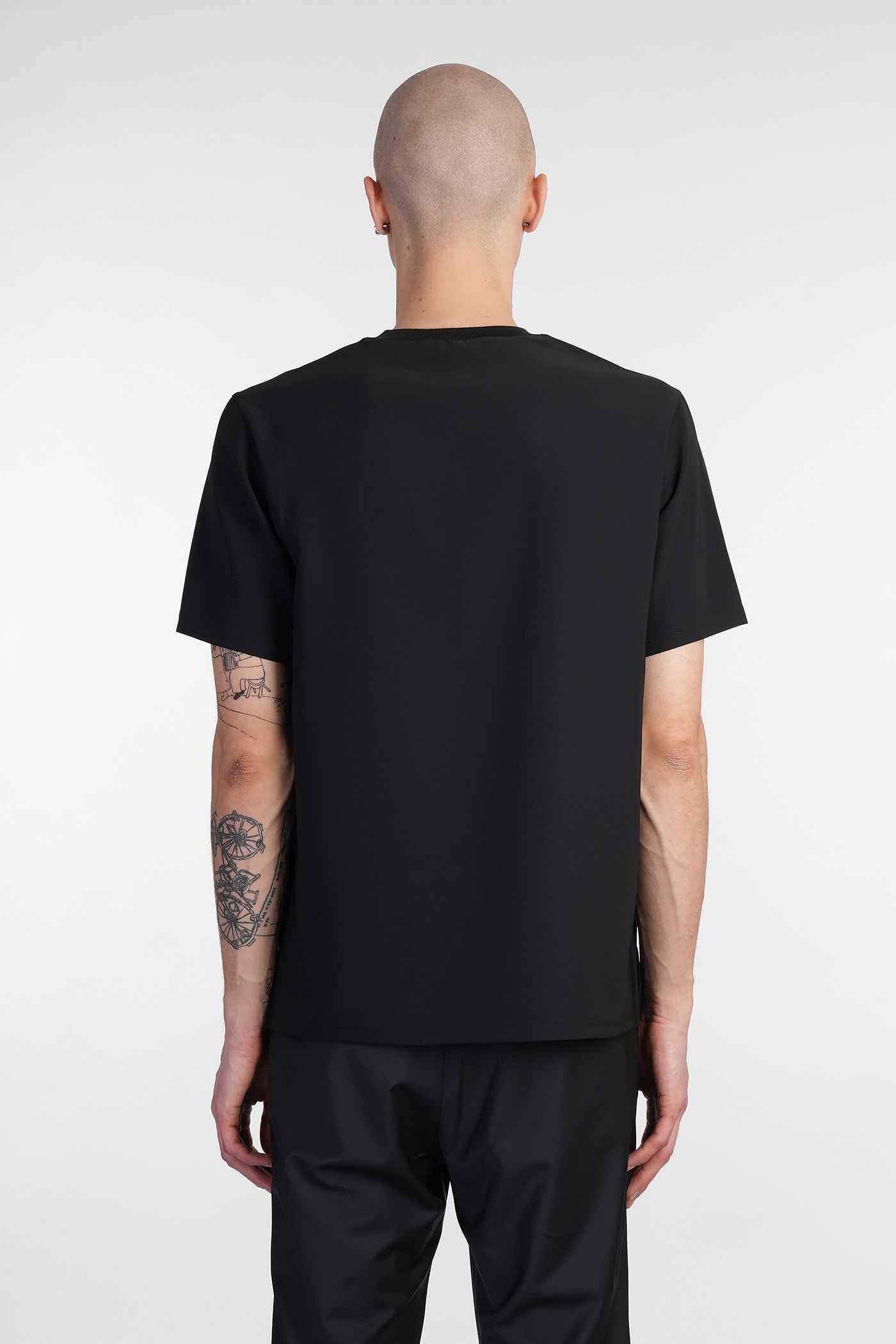 Attachment Black Crewneck T-shirt In Black