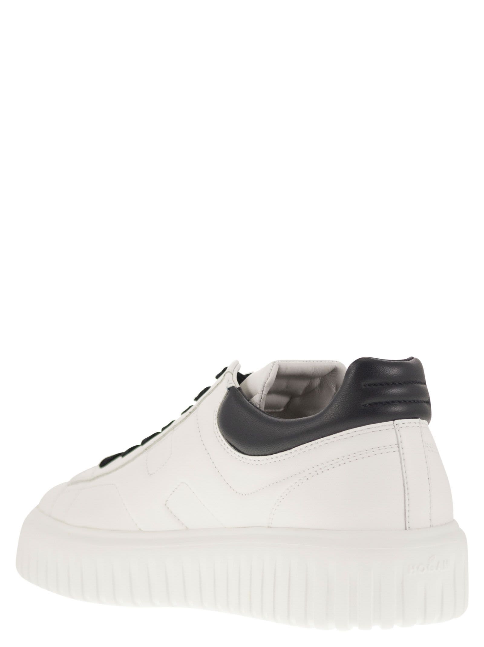 Shop Hogan H-stripes - Sneakers In White/blue