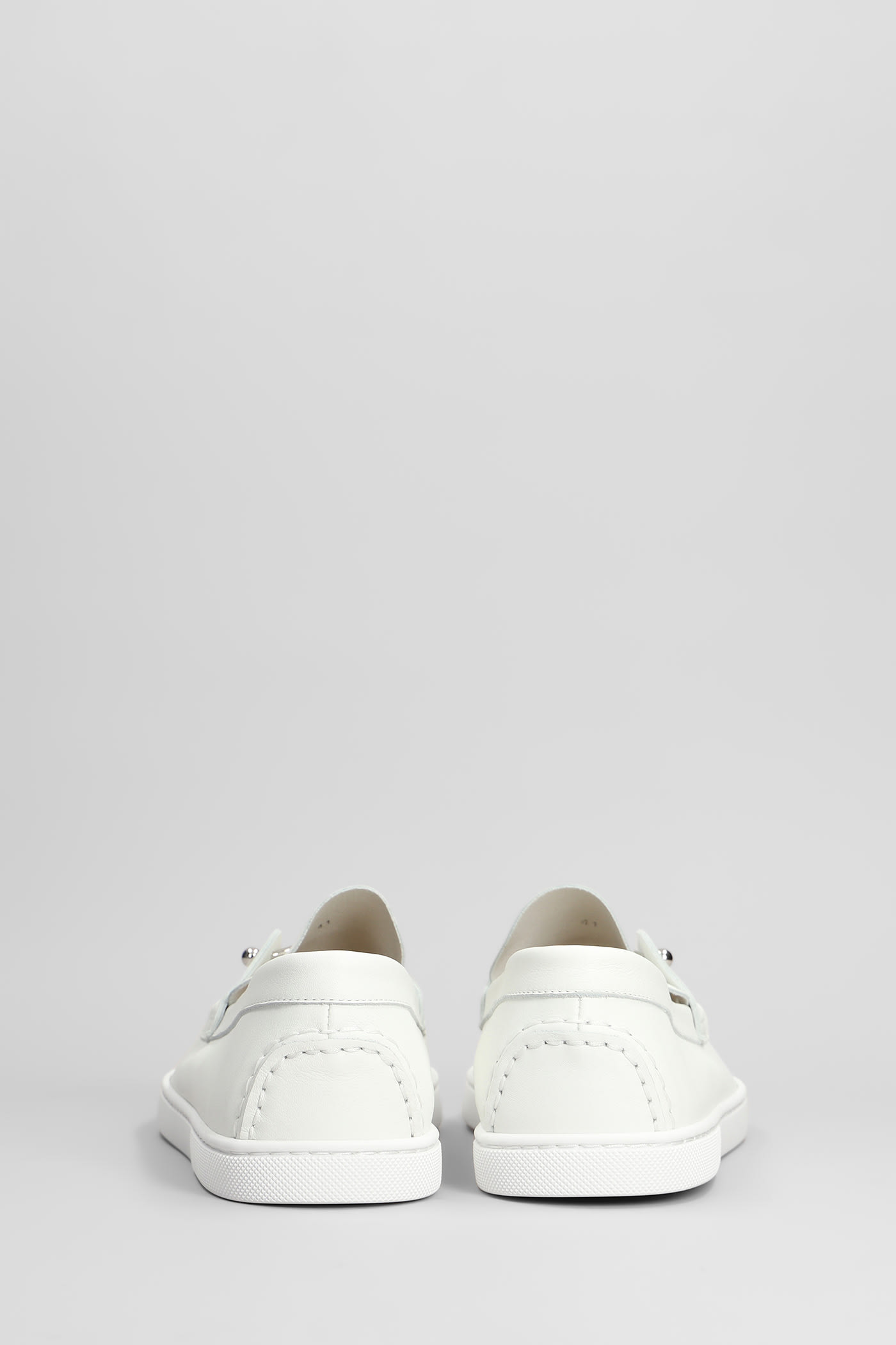 Christian Louboutin Chambeliboat Loafers In White Leather