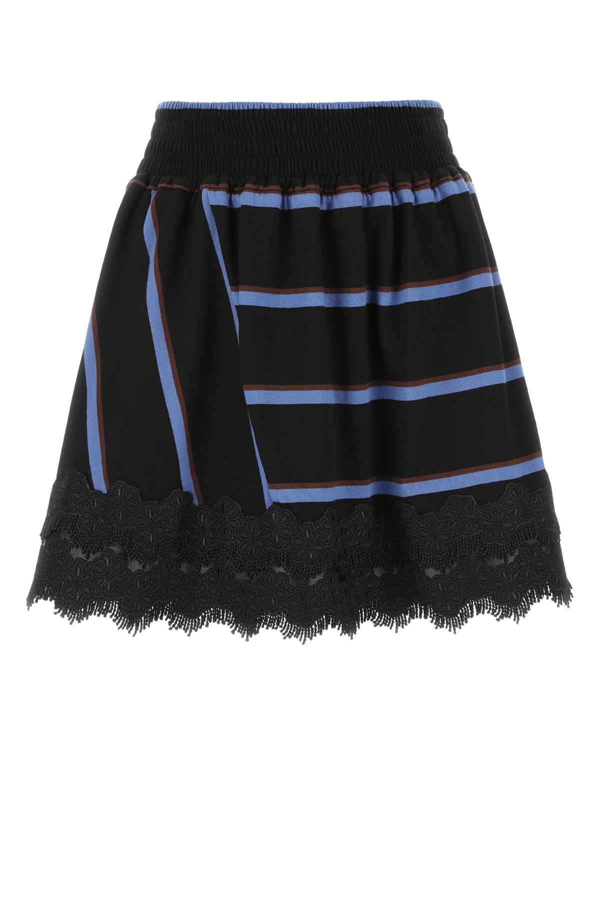 Embroidered Cotton Mini Skirt