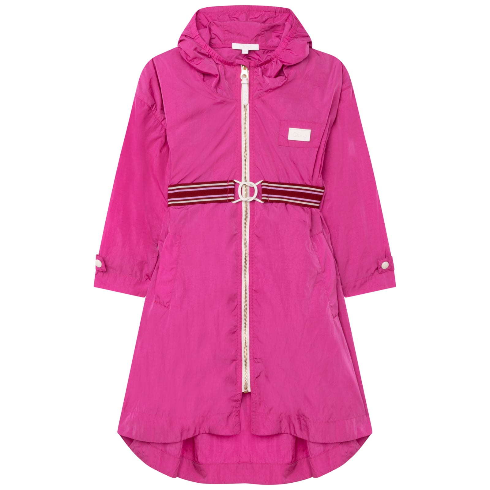 Chloé Kids' Hooded Raincoat In Fucsia | ModeSens