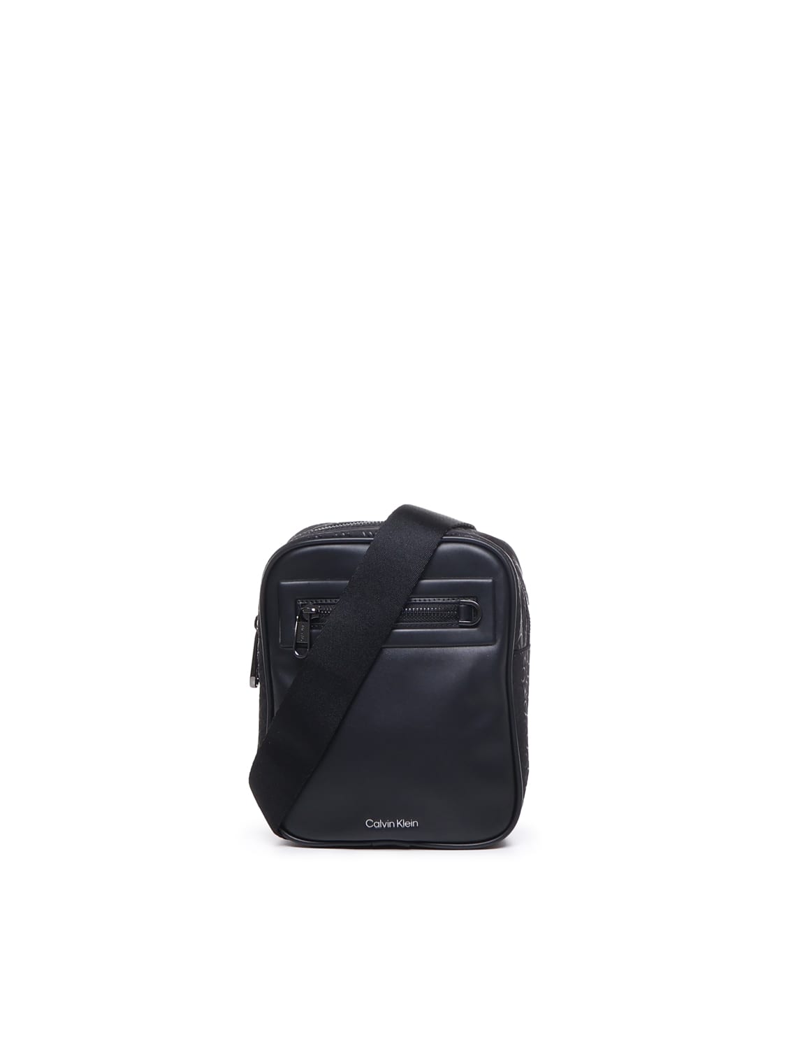 Calvin Klein Reporter Shoulder Bag With Small Logo In Black
