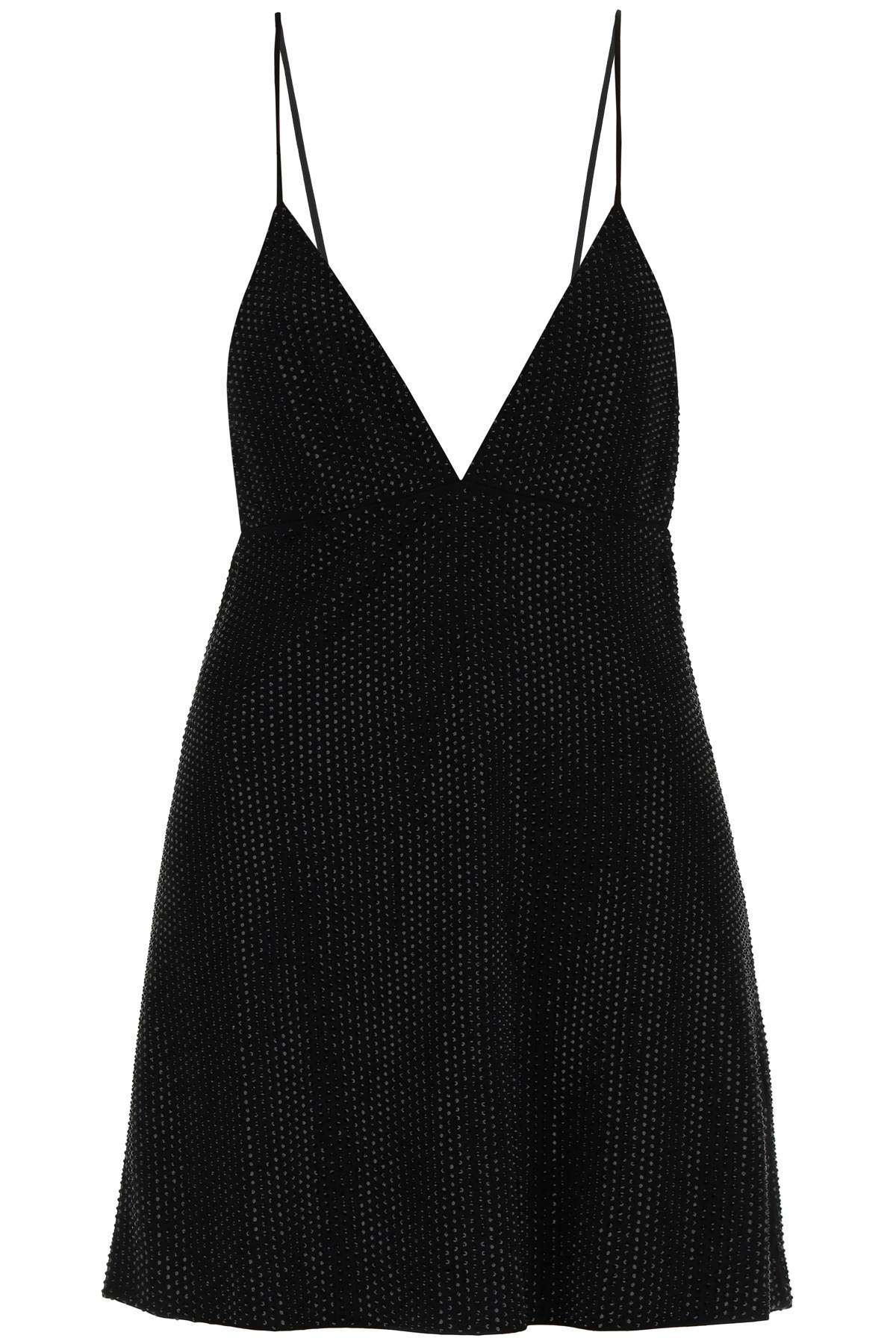 Shop Dsquared2 Rhinestone Mini Dress In Black (black)