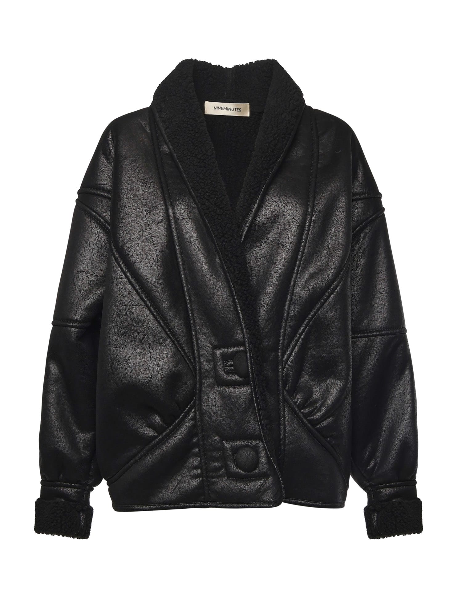 Nineminutes The Classic Shearling Faux Shearling In Black