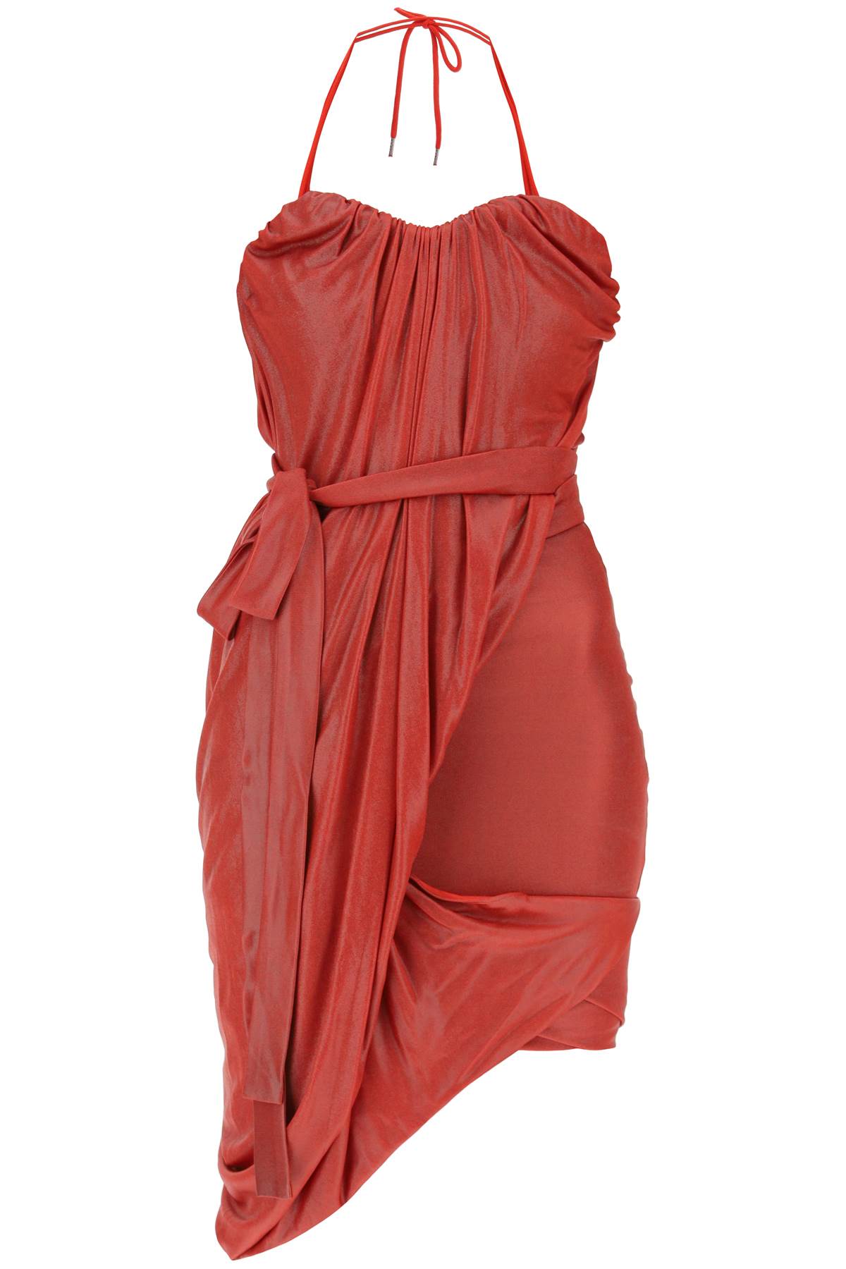 Shop Vivienne Westwood Cloud Draped Mini Dress In Red (red)
