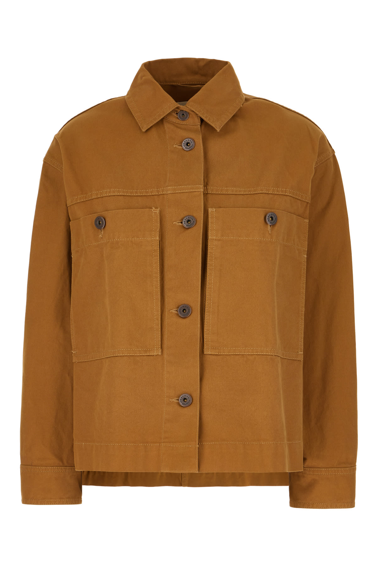 Weekend Max Mara Camel Denim Jacket In Terra