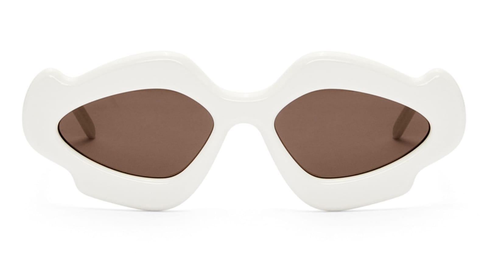 Loewe Flame Acetate Oval Sunglasses In Ivory Brown