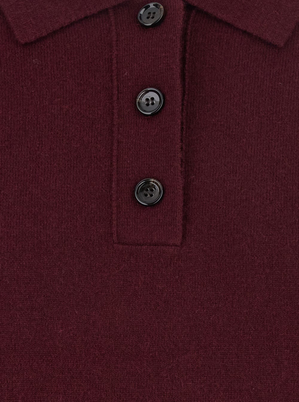 Allude Wool And Cashmere Polo Shirt In Burgundy