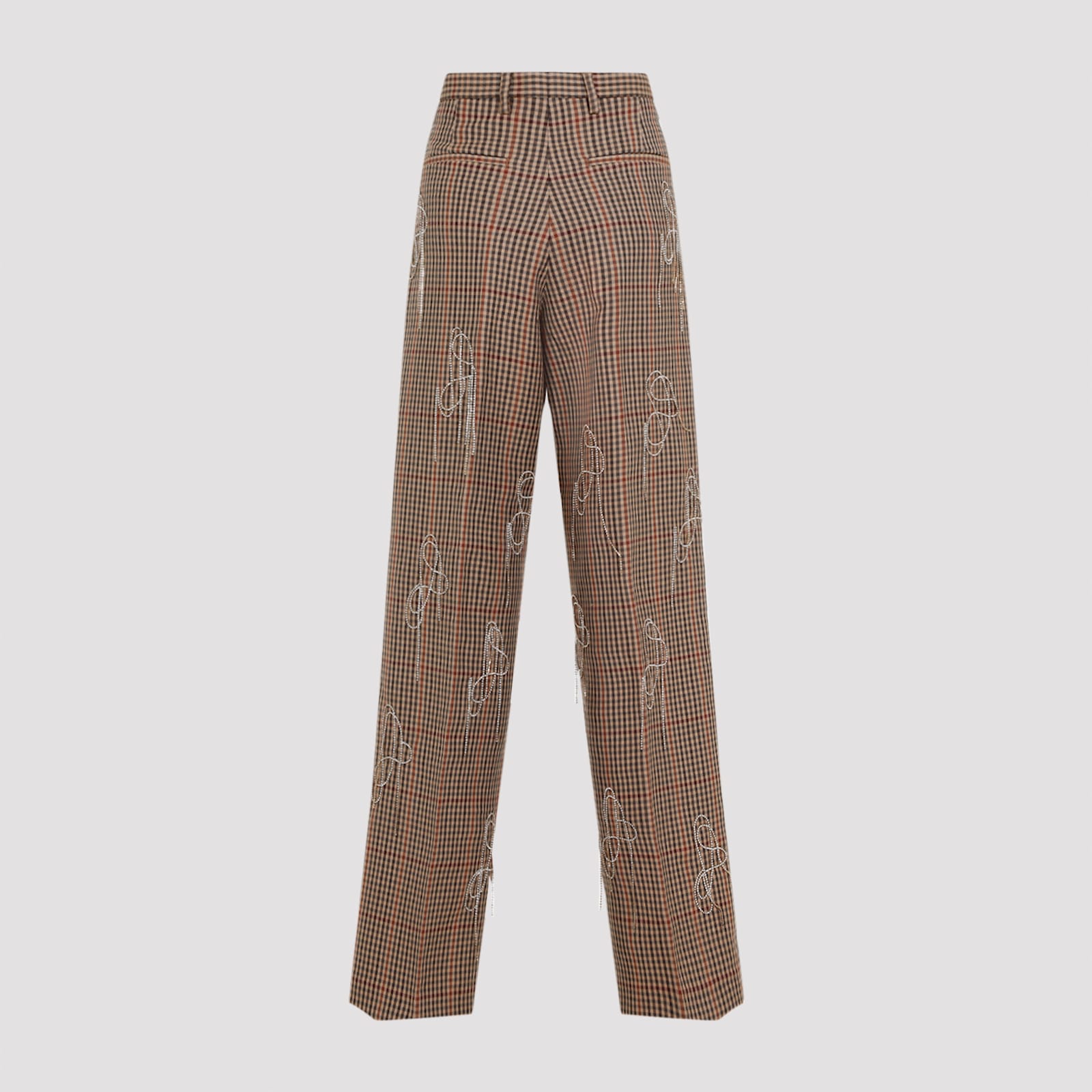 Shop Dries Van Noten Porter Emb Pants In Rust