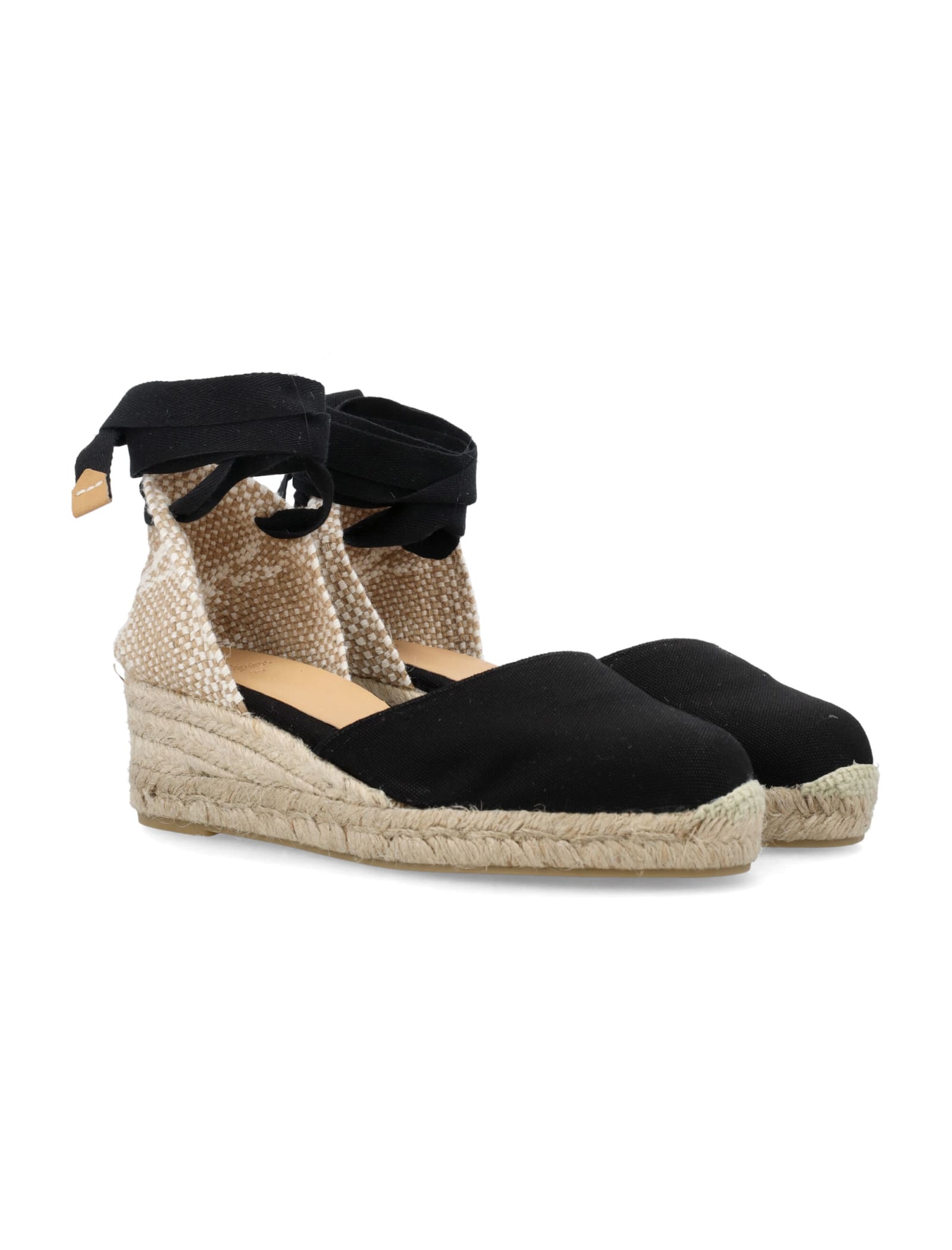 Shop Castaã±er Carina 3 Canvas Espadrilles In Black