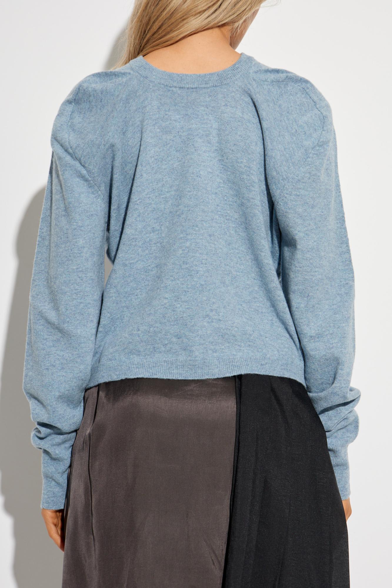 Maison Margiela Long Sleeve Knit Sweater With Crew Neck In Multi