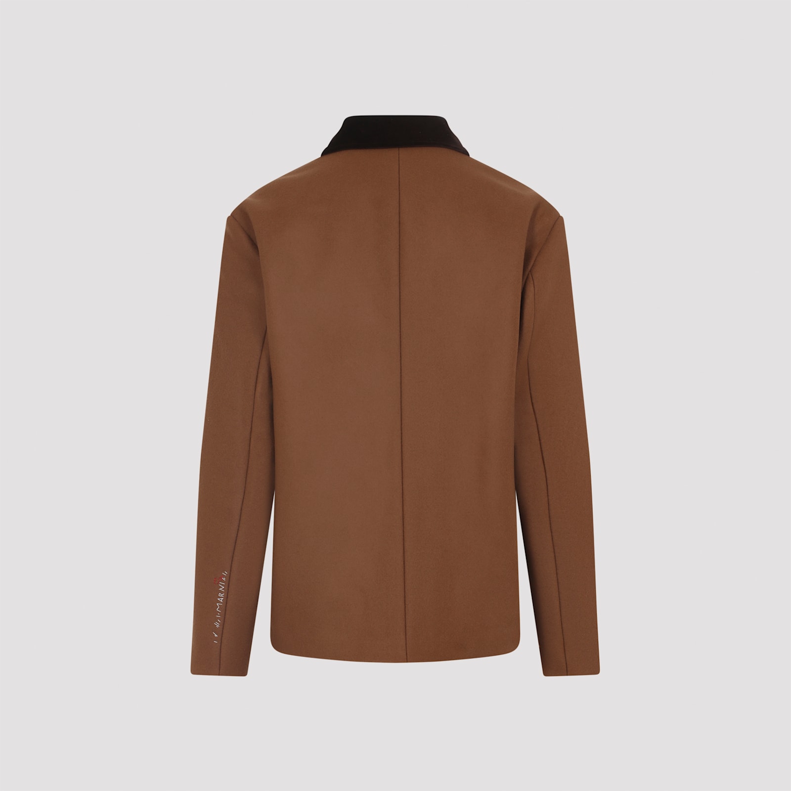 Marni Double Splittable Wool Felt Workwear Jacket In Brown