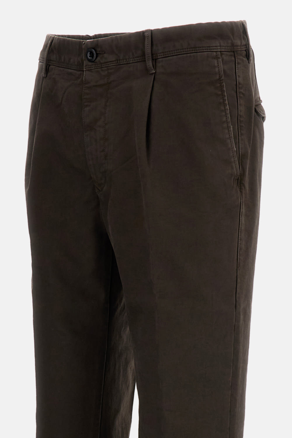 Incotex Pleated Straight-leg Trousers In Brown