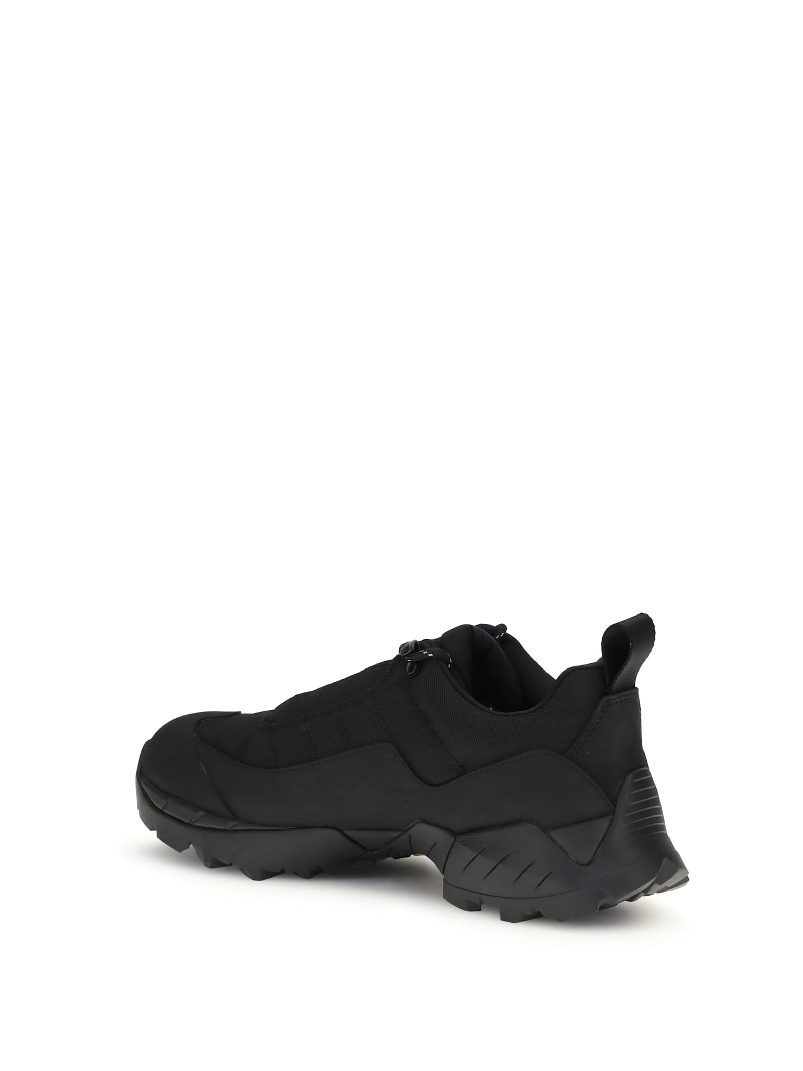 Roa Katharina Light Rubber And Leather-trimmed Ripstop Sneakers In Black