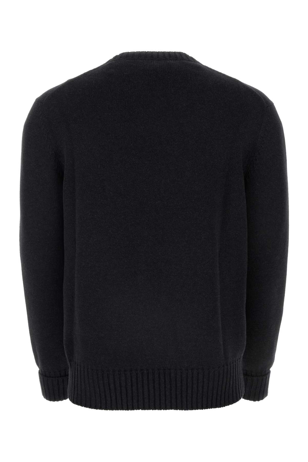 Shop Alexander Mcqueen Charcoal Cotton Sweater In Charcoalsteel