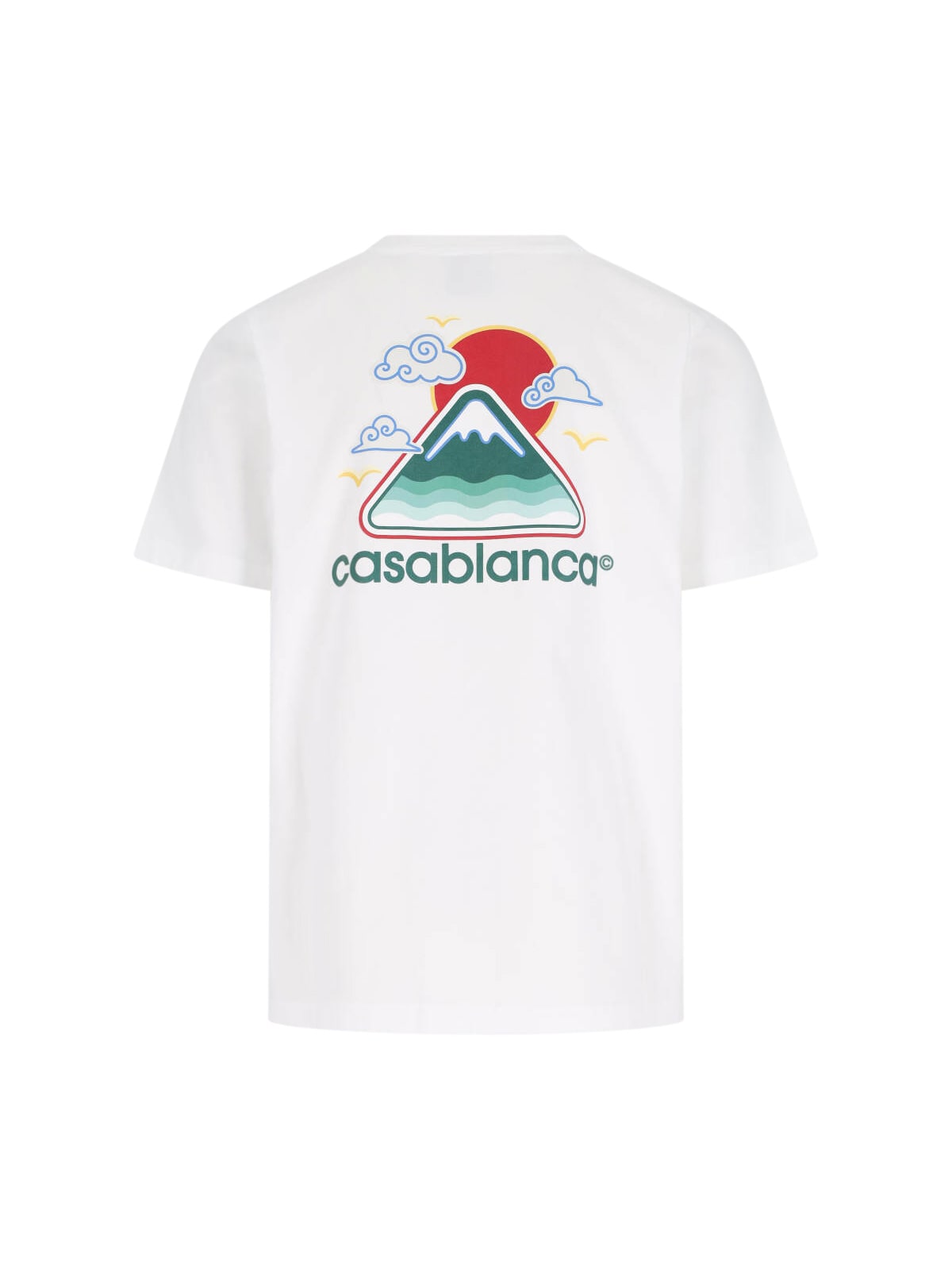 Casablanca Mountains Waves Screen T-shirt In White