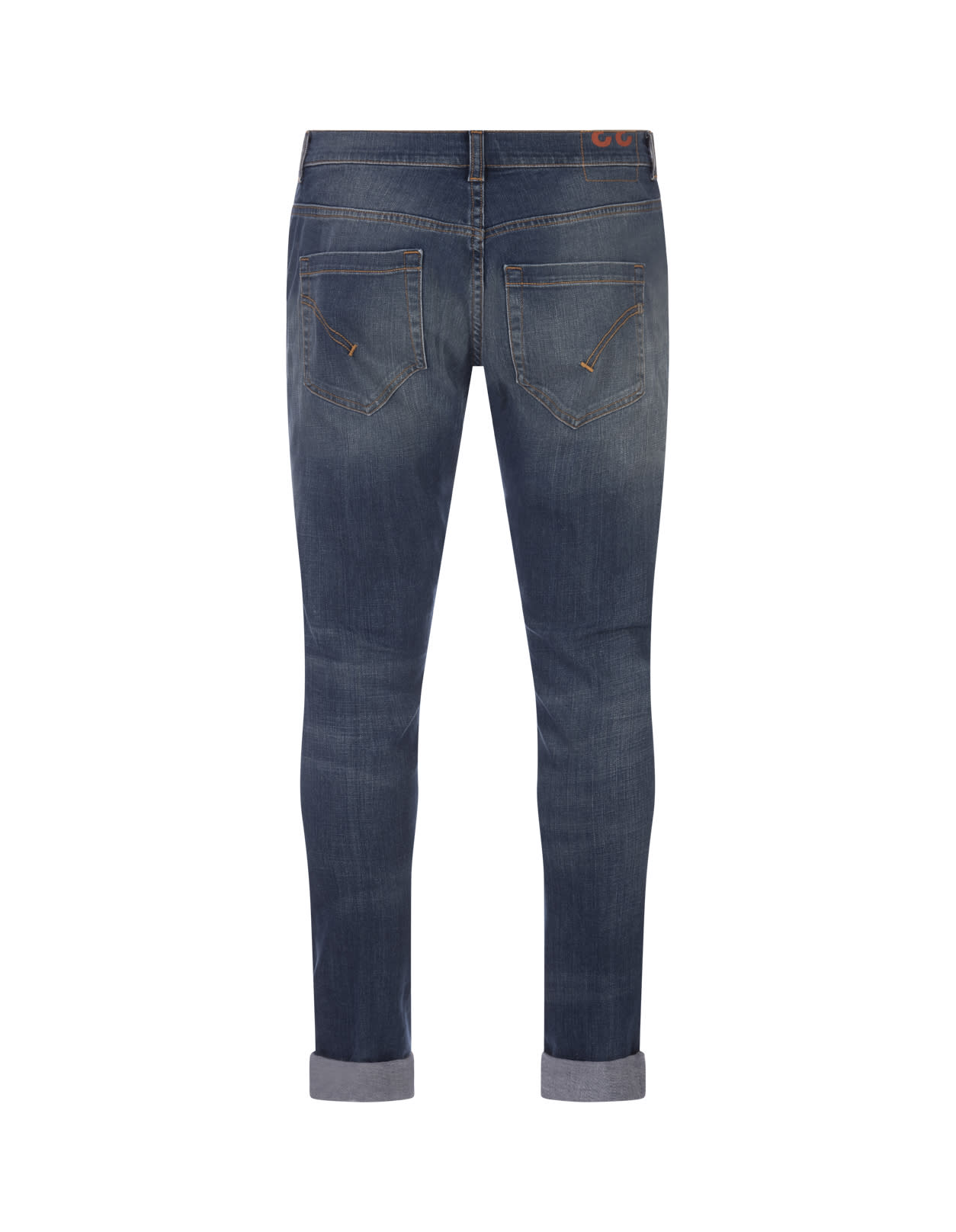 Shop Dondup George Jeans Skinny In Blue Stretch Denim