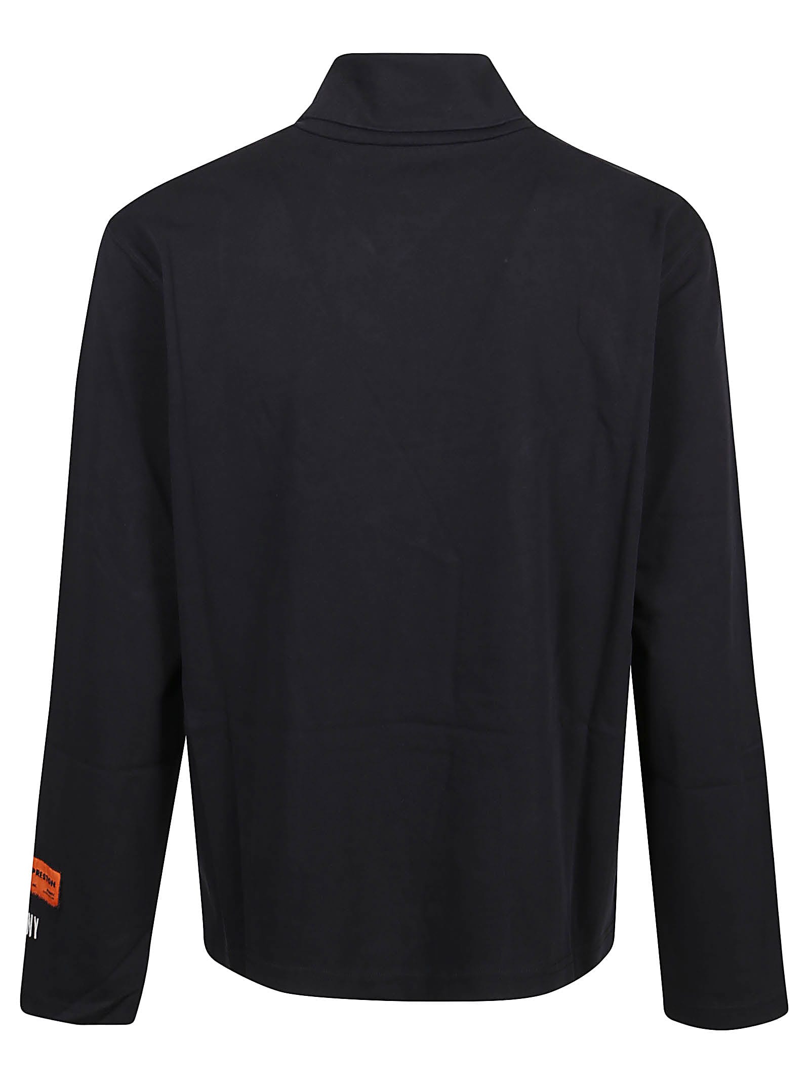 Shop Heron Preston Hpny Embroidery Roll Neck Long Sleeve T-shirt In Black White