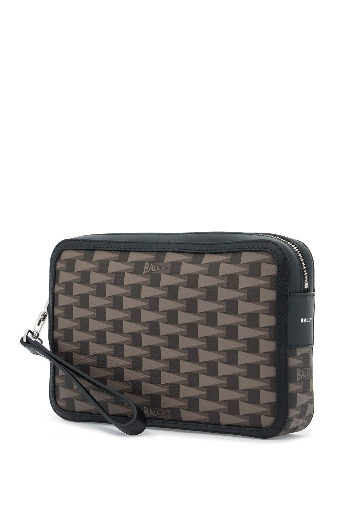 Shop Bally Pennant Pouch In Multiblack+pall (brown)