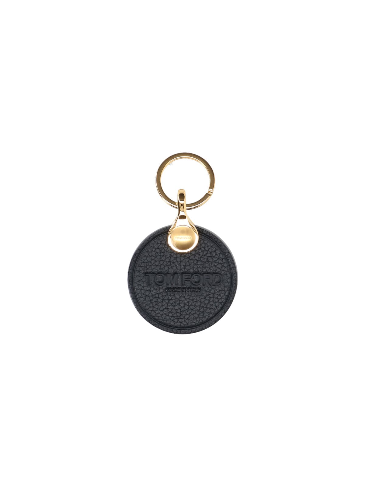Tom Ford Keyring Accessory Featuring Gold-tone Hardware Design In Black