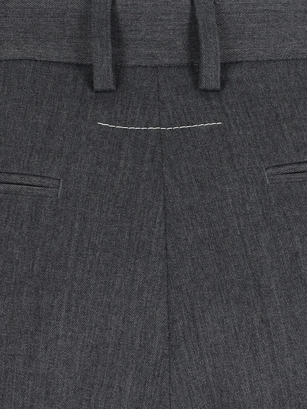 Mm6 Maison Margiela Mm6 By Maison Margiela High-waisted Tailored Pants With Wide Leg In Gray