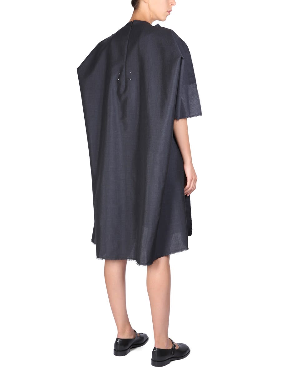 Shop Maison Margiela Mohair Dress In Charcoal