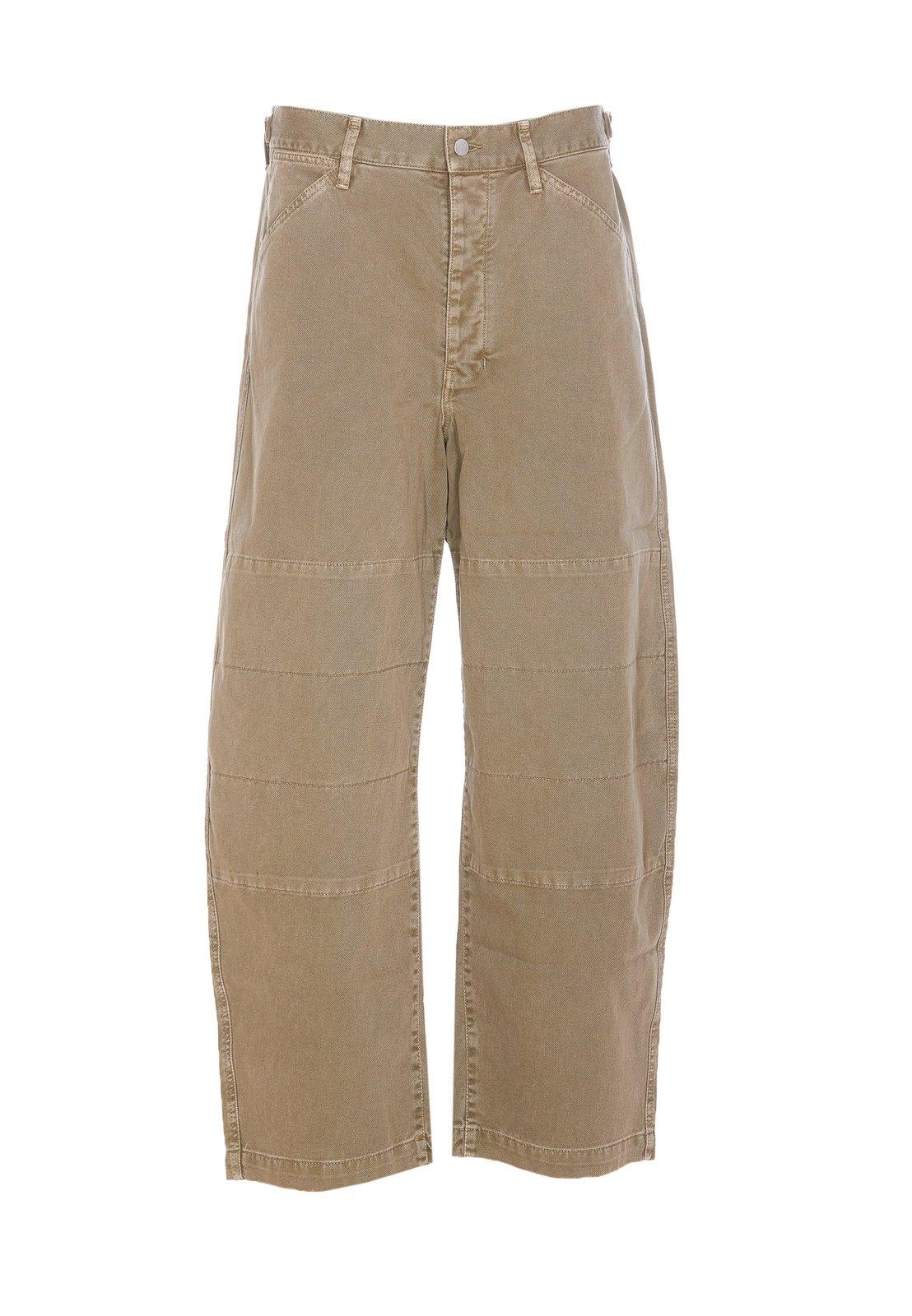 Shop Lemaire High-waist Trousers In Green