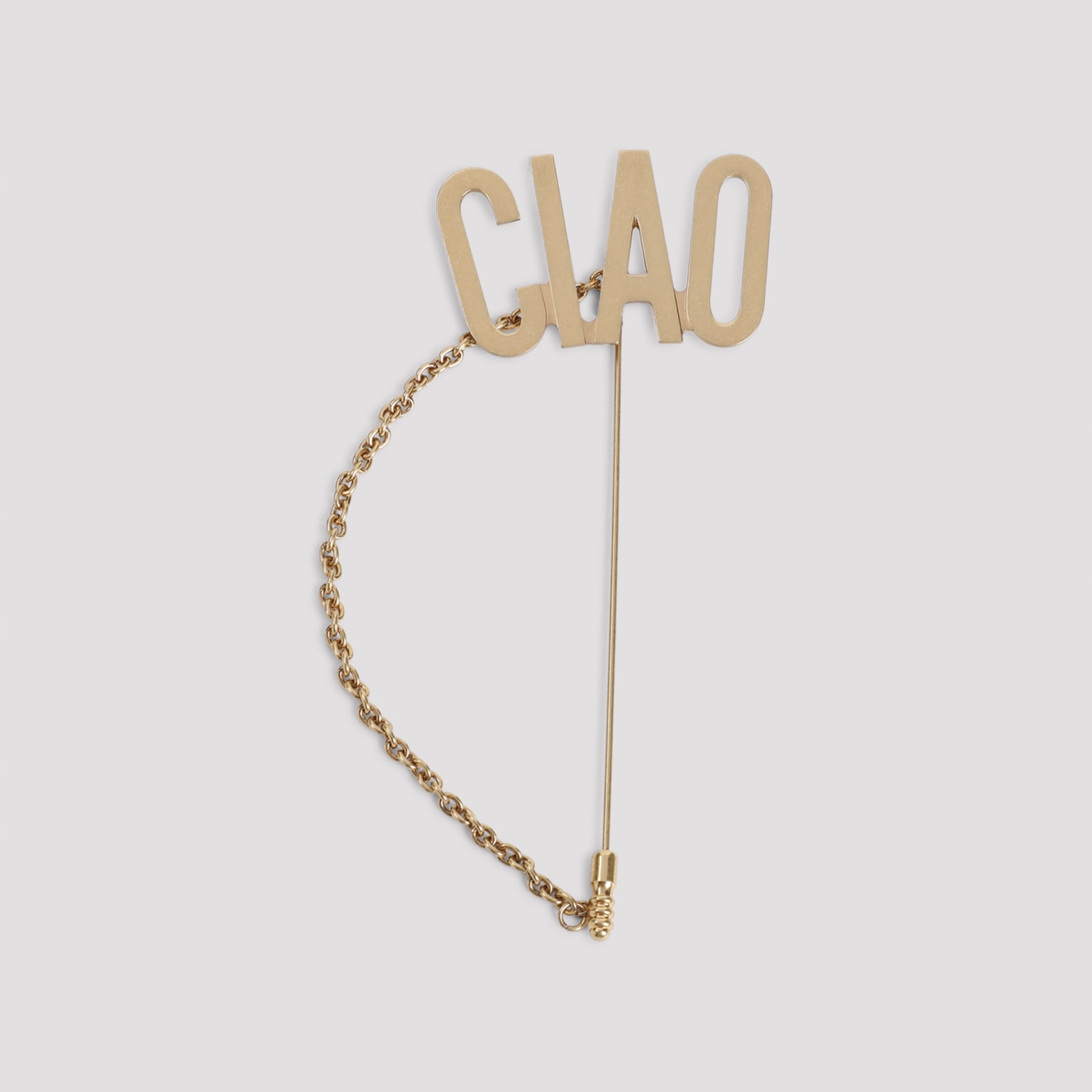 Shop Moschino Pins In Oro Vecchio