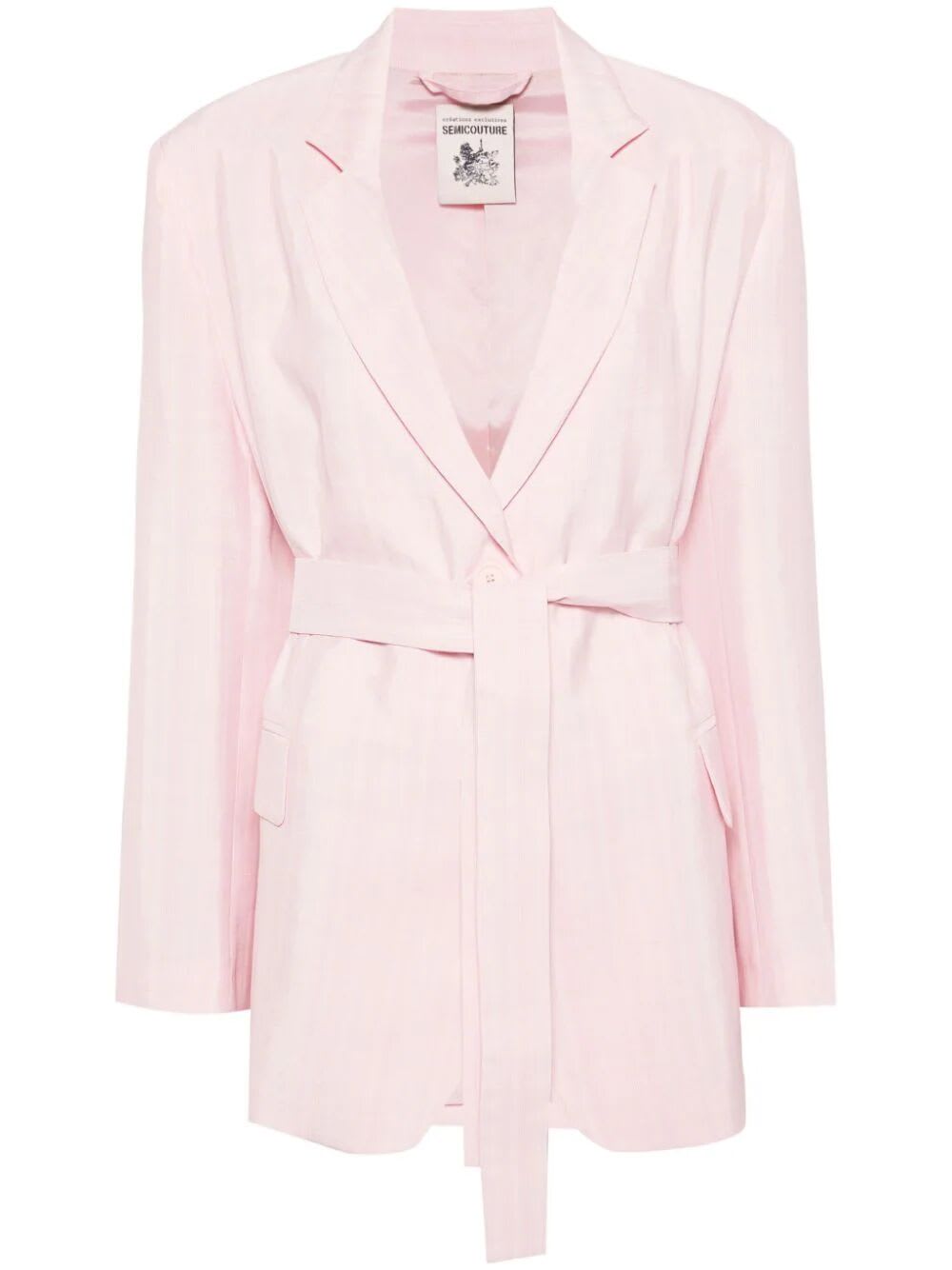Shop Semicouture Christiana Jacket In Pastel Pink