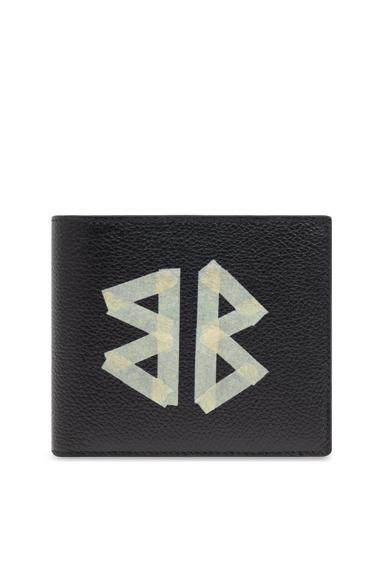 Balenciaga Cash Black Wallet In Grained Leather
