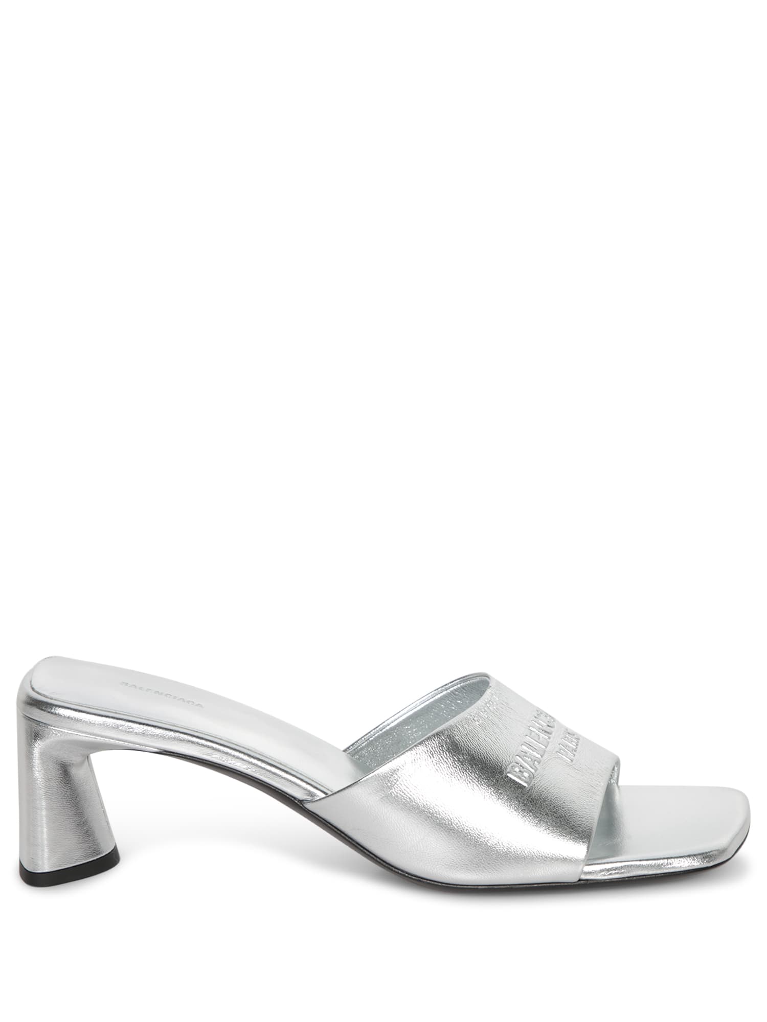 Shop Balenciaga Dutyfree M060 Silver Sandals In Metallic