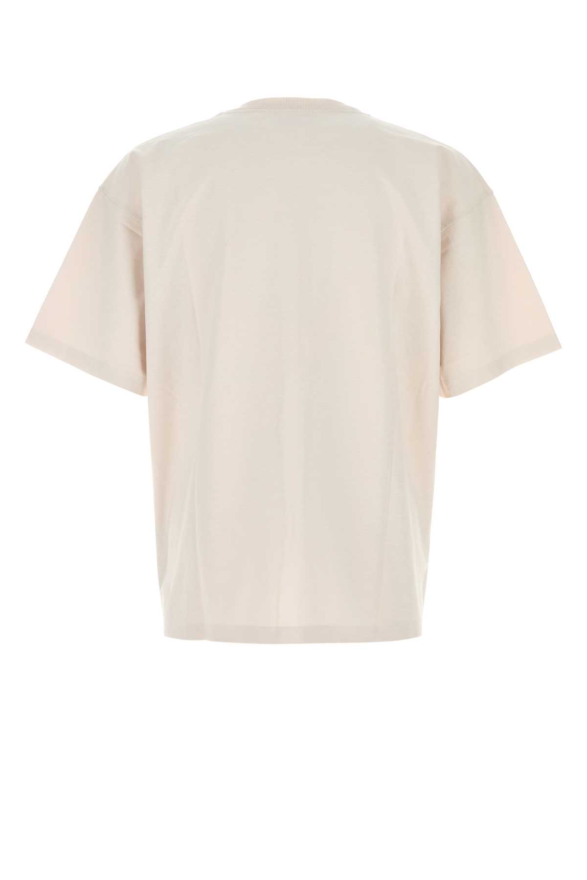 DIESEL IVORY STRETCH COTTON BLEND T-BOX OVERSIZE T-SHIRT