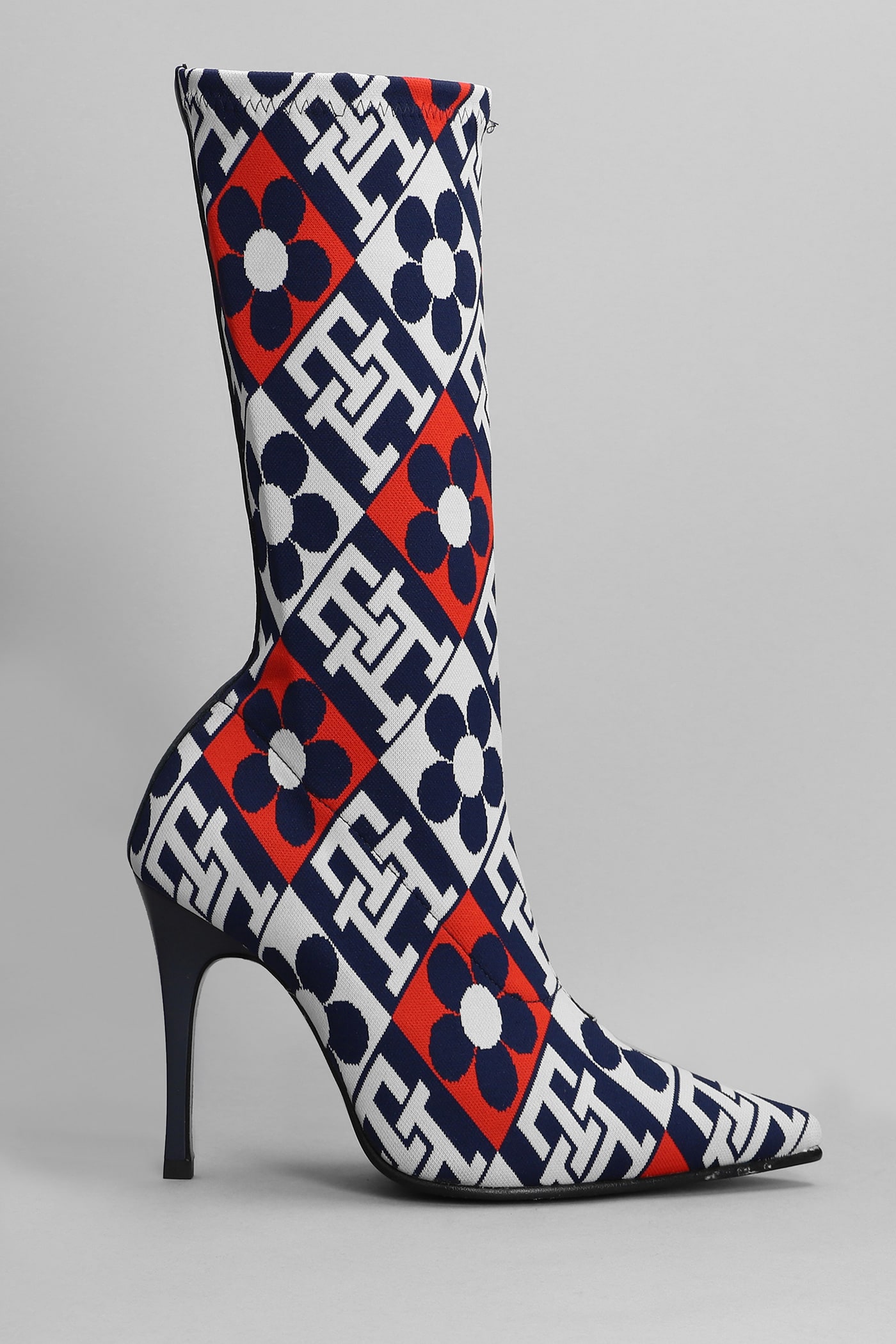 Tommy Hilfiger High Heels Ankle Boots In Multicolor Synthetic Fibers