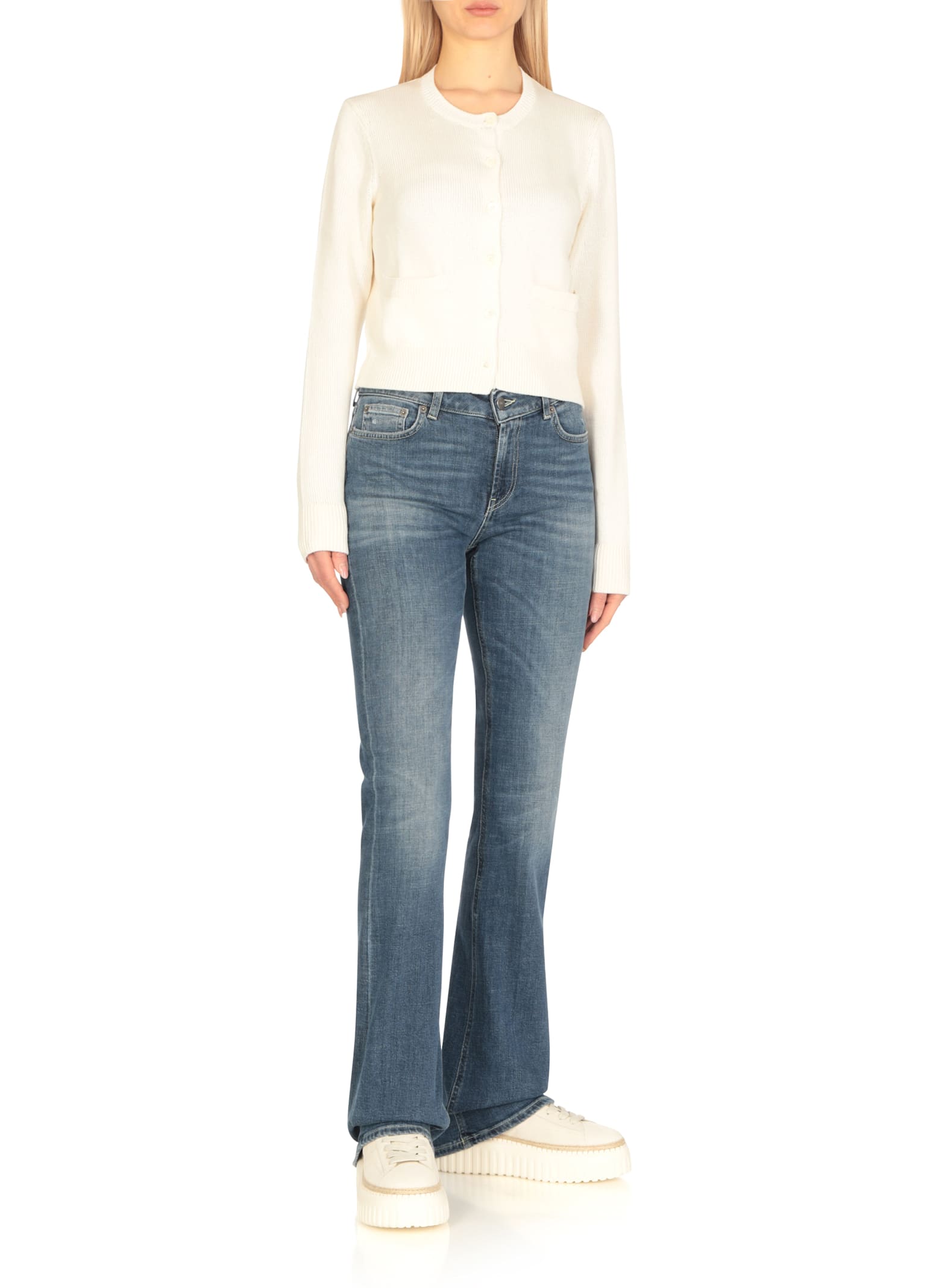 Hogan Thick Sole And Low-cut Casual Shoes In Ivory