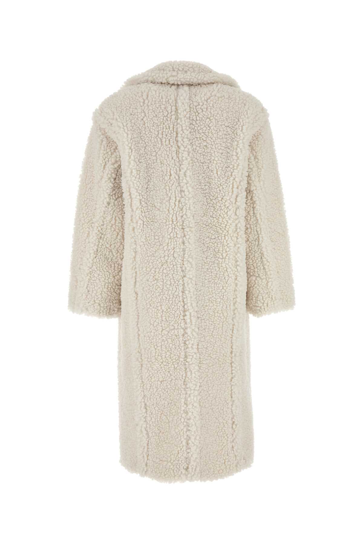 Shop Ugg White Teddy Gertrude Coat In Winterwhite