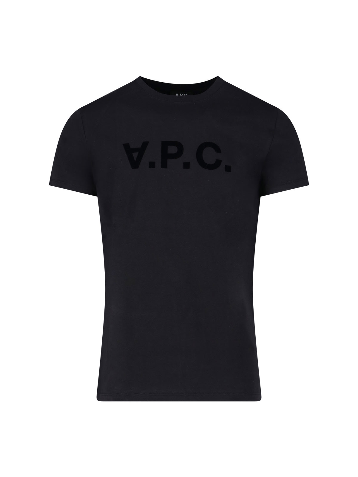 Apc Logo T-shirt A.p.c. In Black