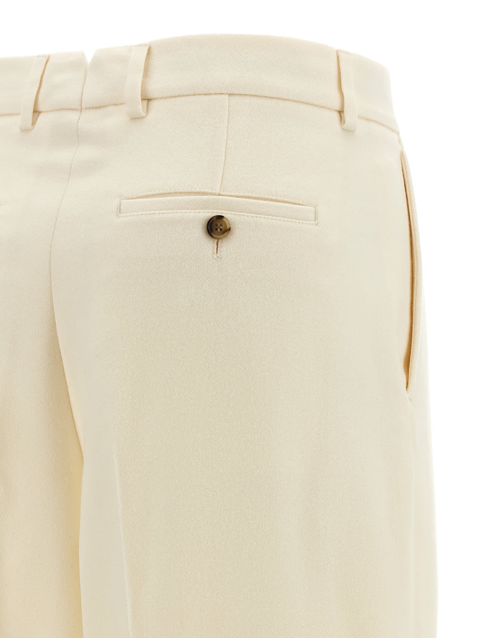 Ami Alexandre Mattiussi Tailored Trousers With Pleats And Pockets In Neutral