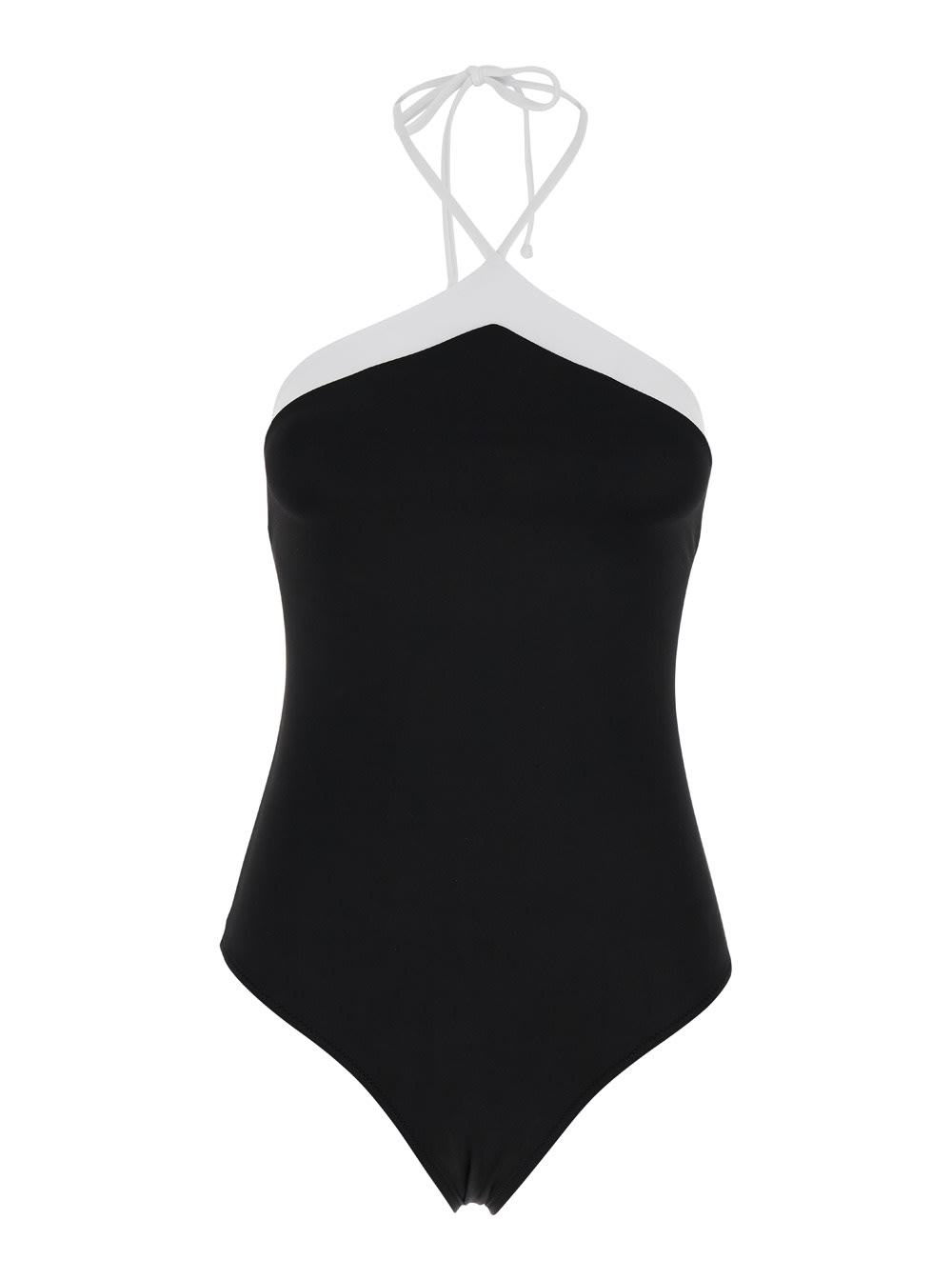 Black And White charlie Swimsuit In Techno Fabric Stretch Woman