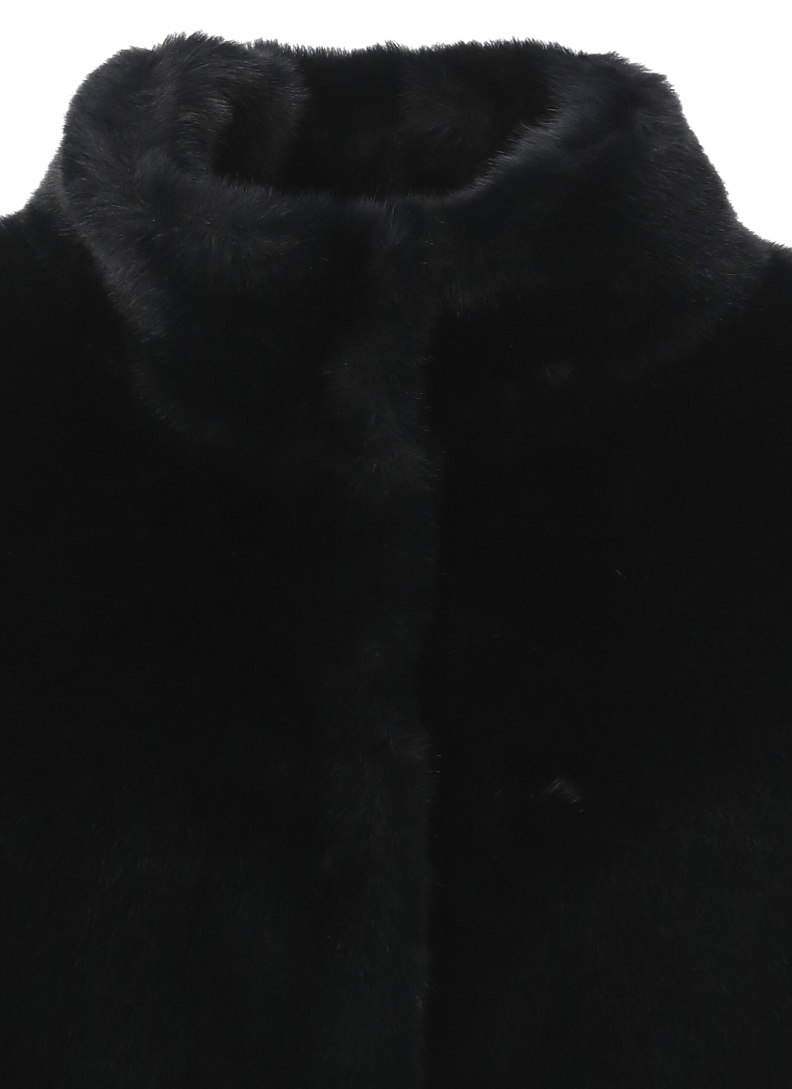 Herno Resort Faux Fur Jacket In Black