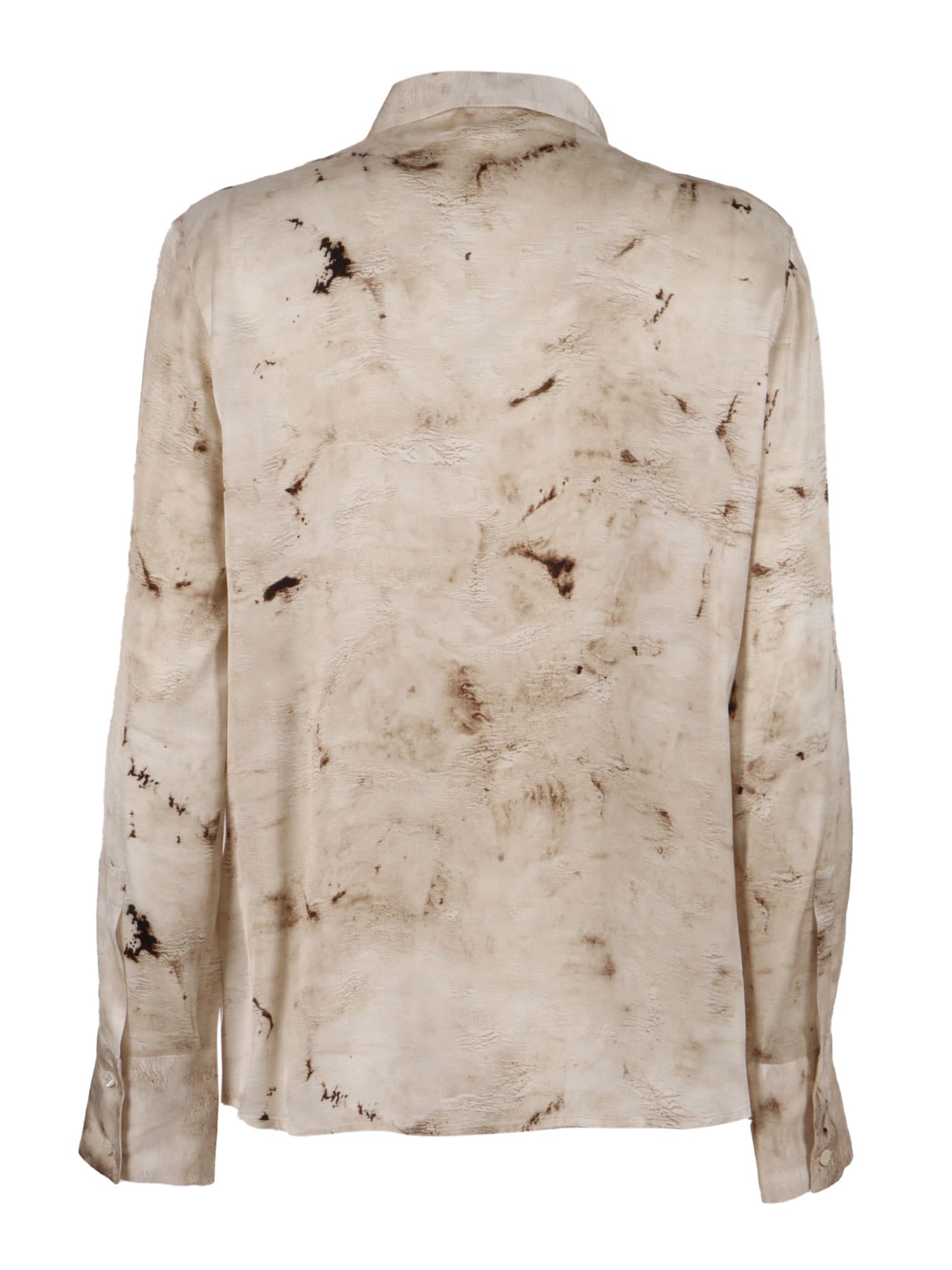 Peserico Flowing Blouse In Light Beige In Brown