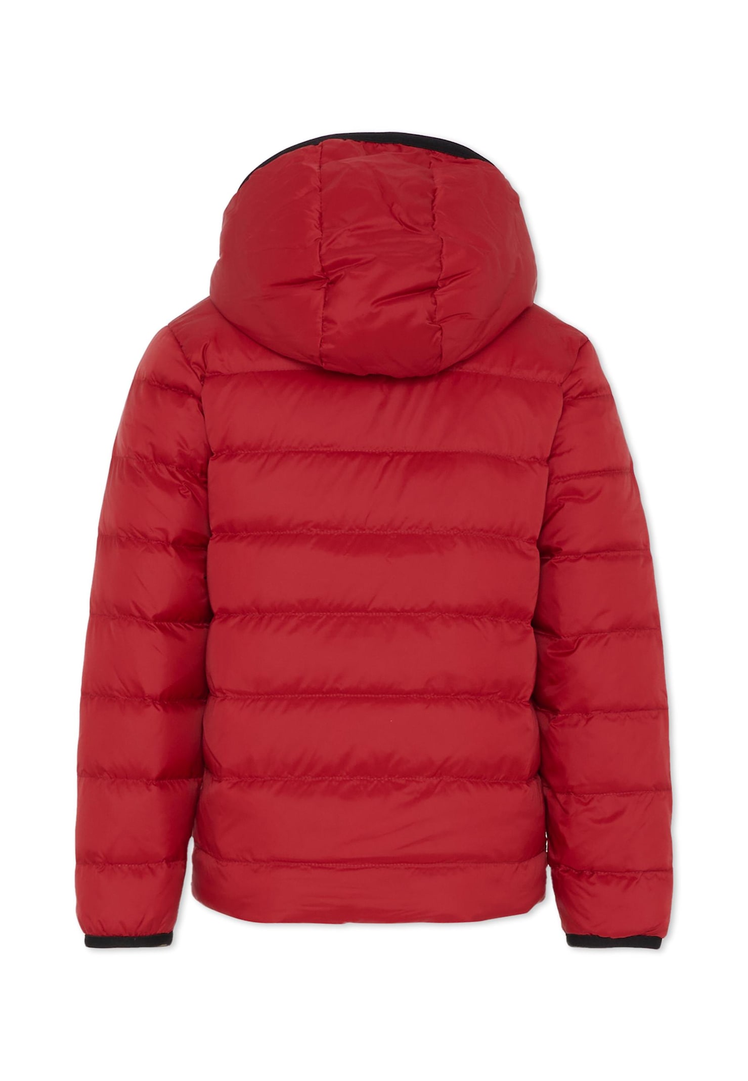 Hugo Boss Reversible Red Down Jacket For Boy With Logo In Red