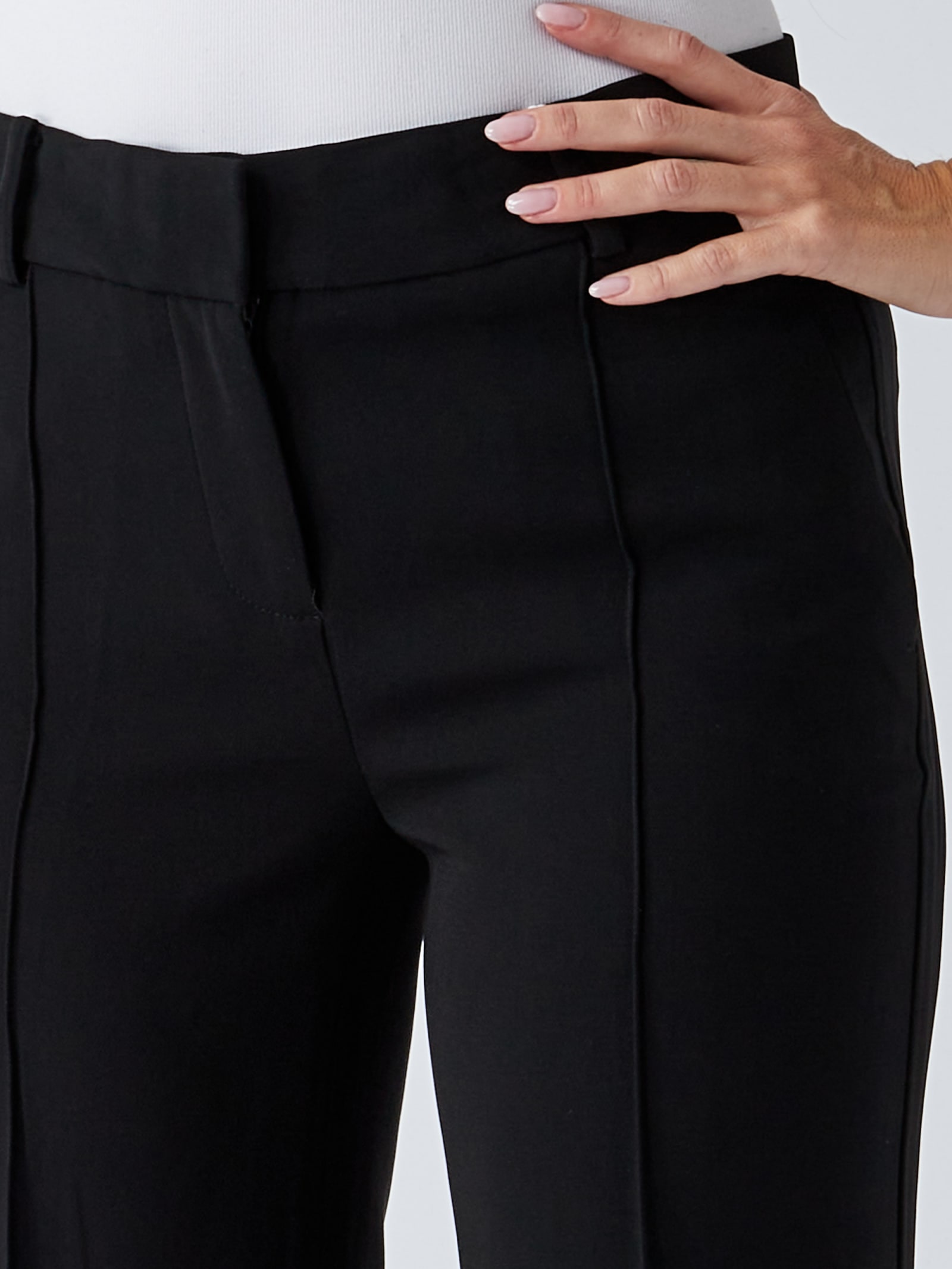 Michael Michael Kors Cropped Straight-leg Trousers In Nero