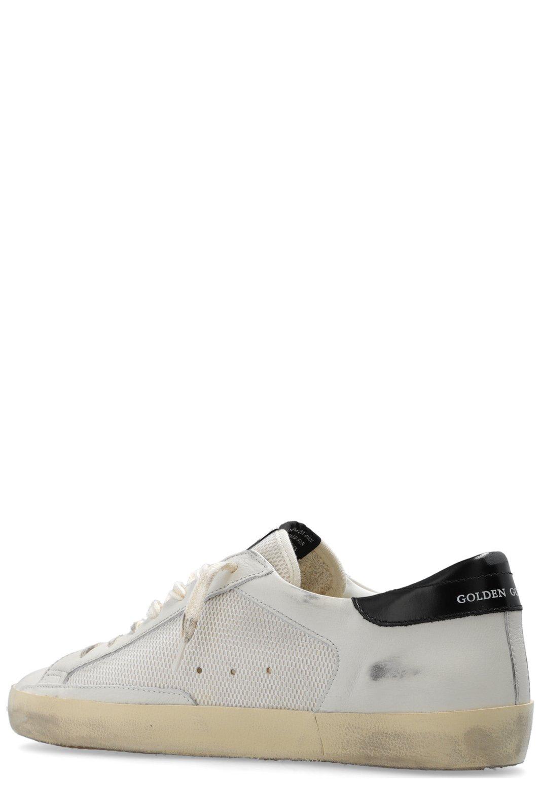 Shop Golden Goose Superstar Lace-up Sneakers In White