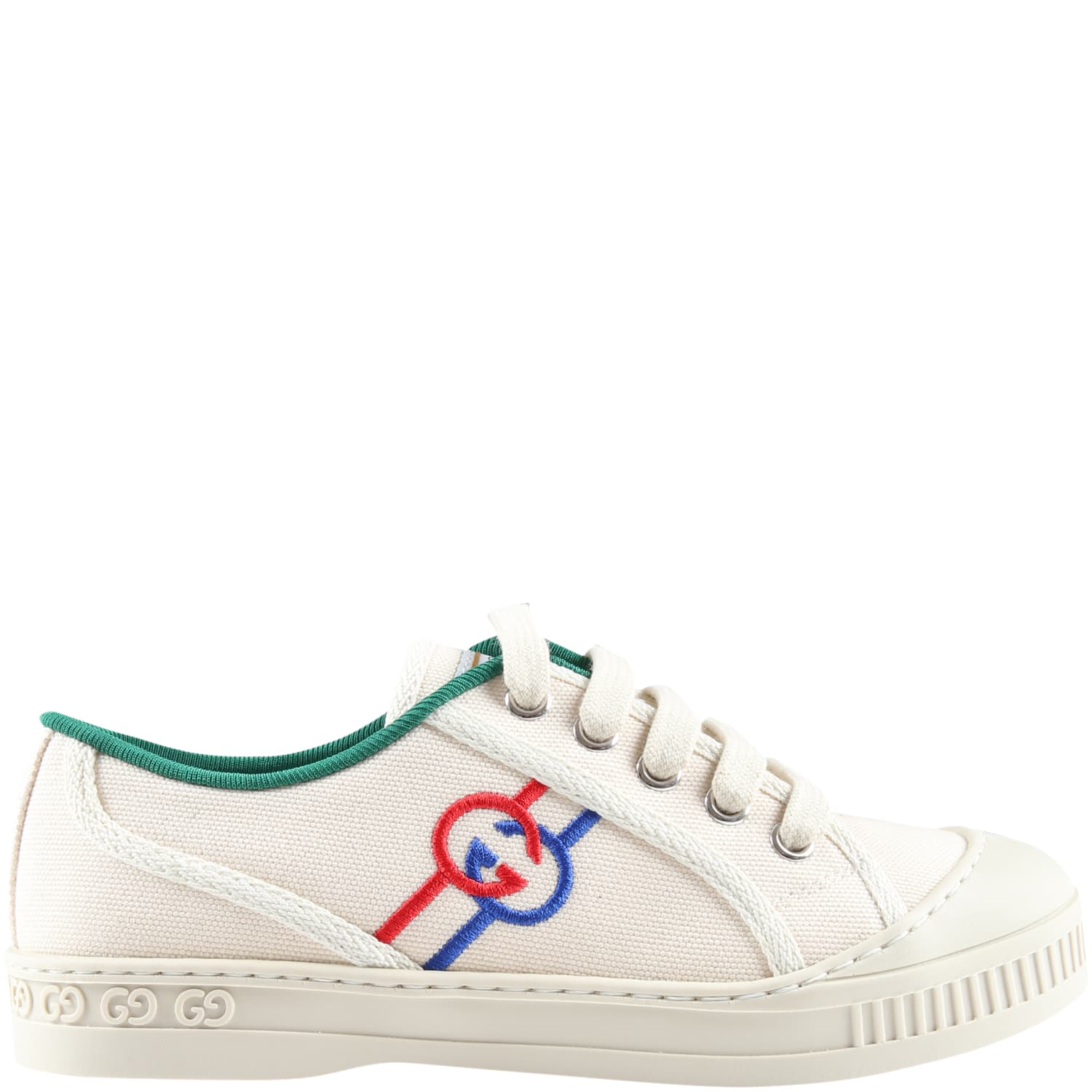 Ivory Sneakers For Kids Gucci Tennis 1977